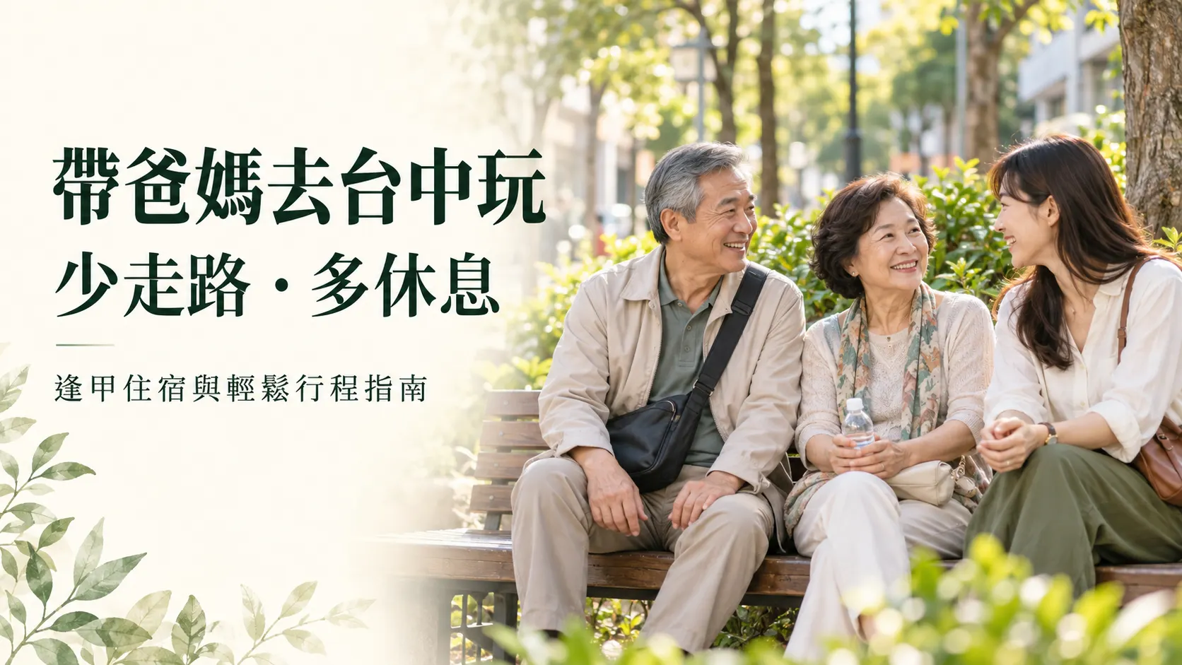 帶爸媽去台中玩怎麼安排？少走路、多休息的逢甲住宿指南