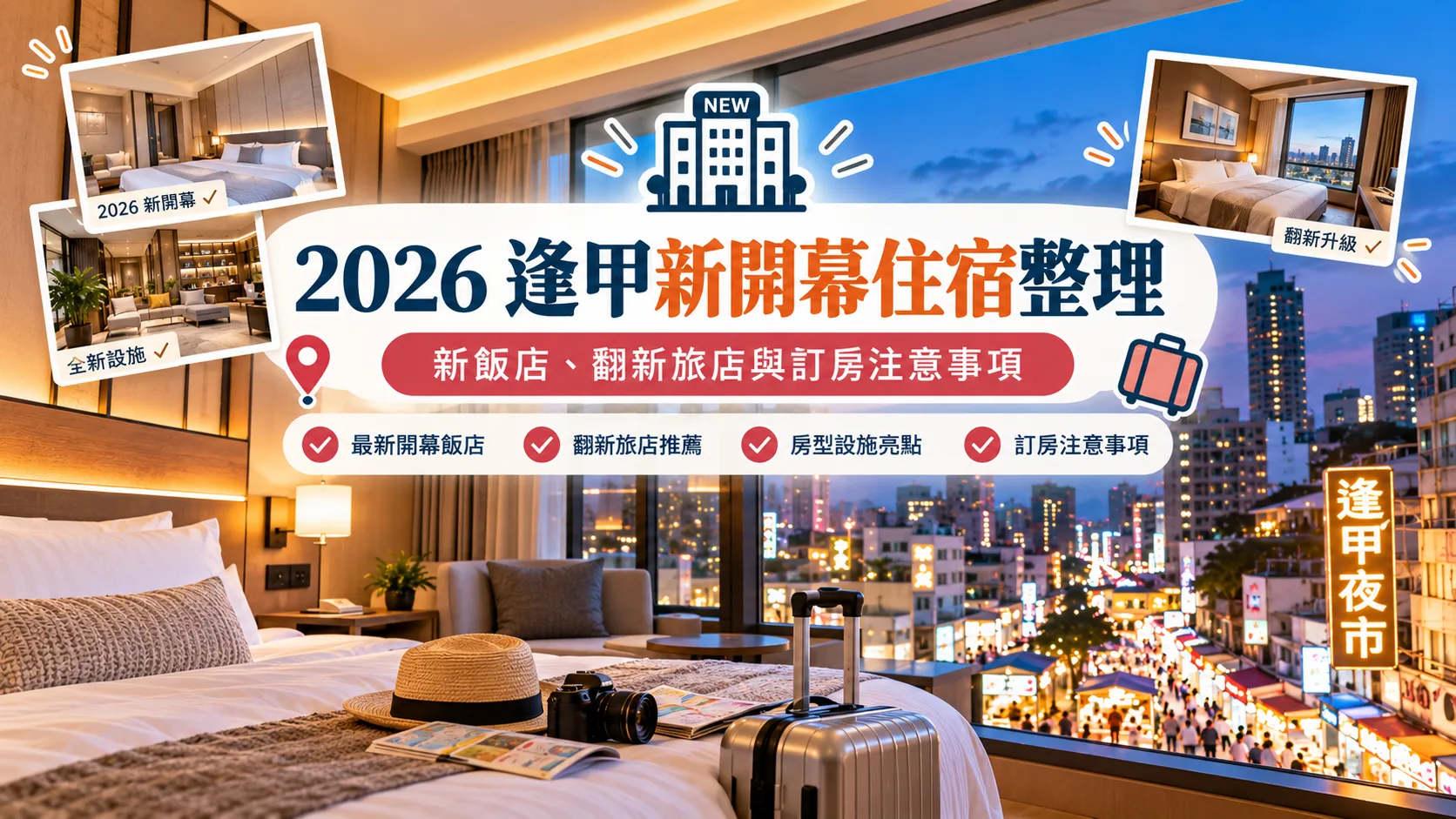 2026 逢甲新開幕住宿整理｜新飯店、翻新旅店與訂房注意事項