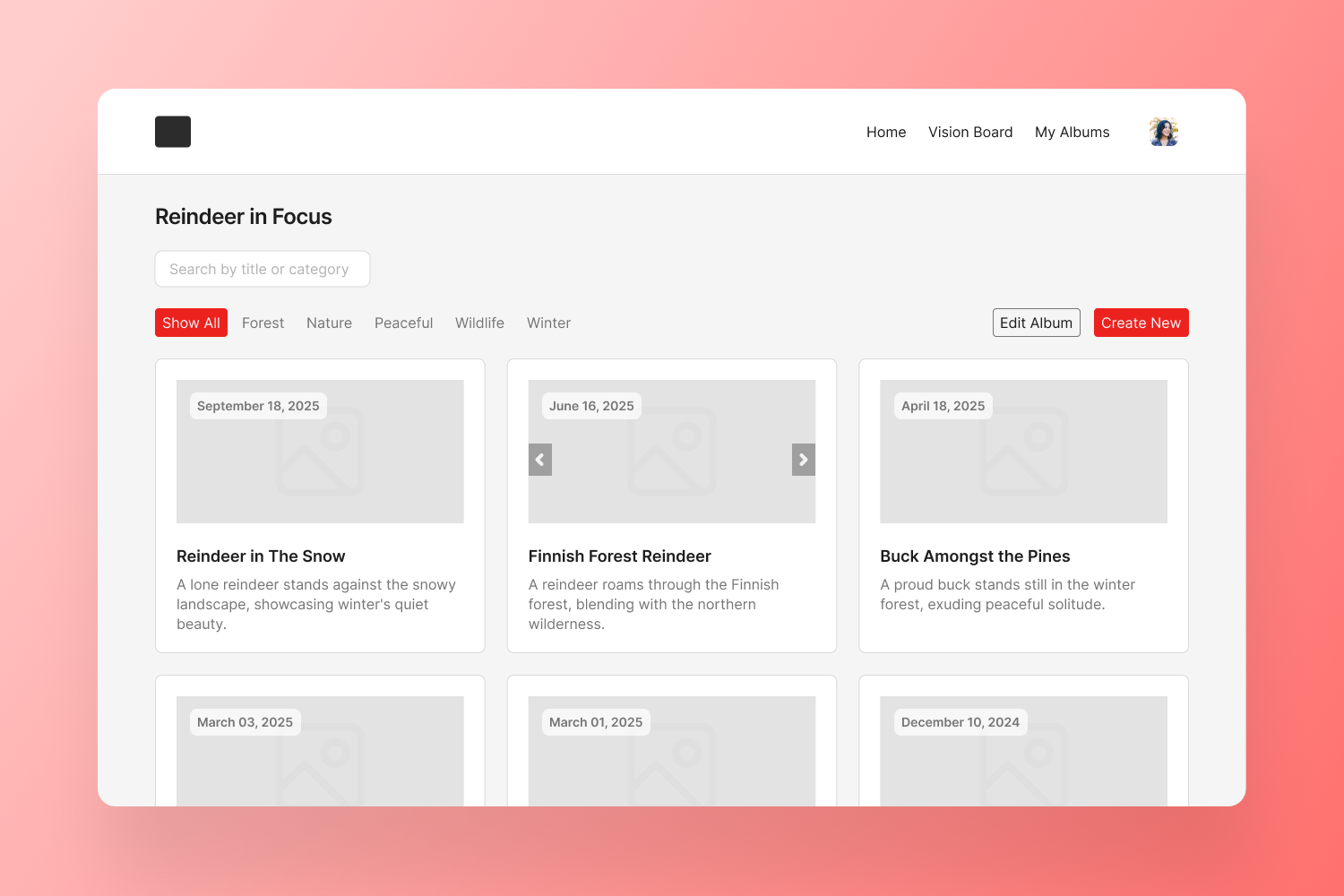 Responsive Card Gallery