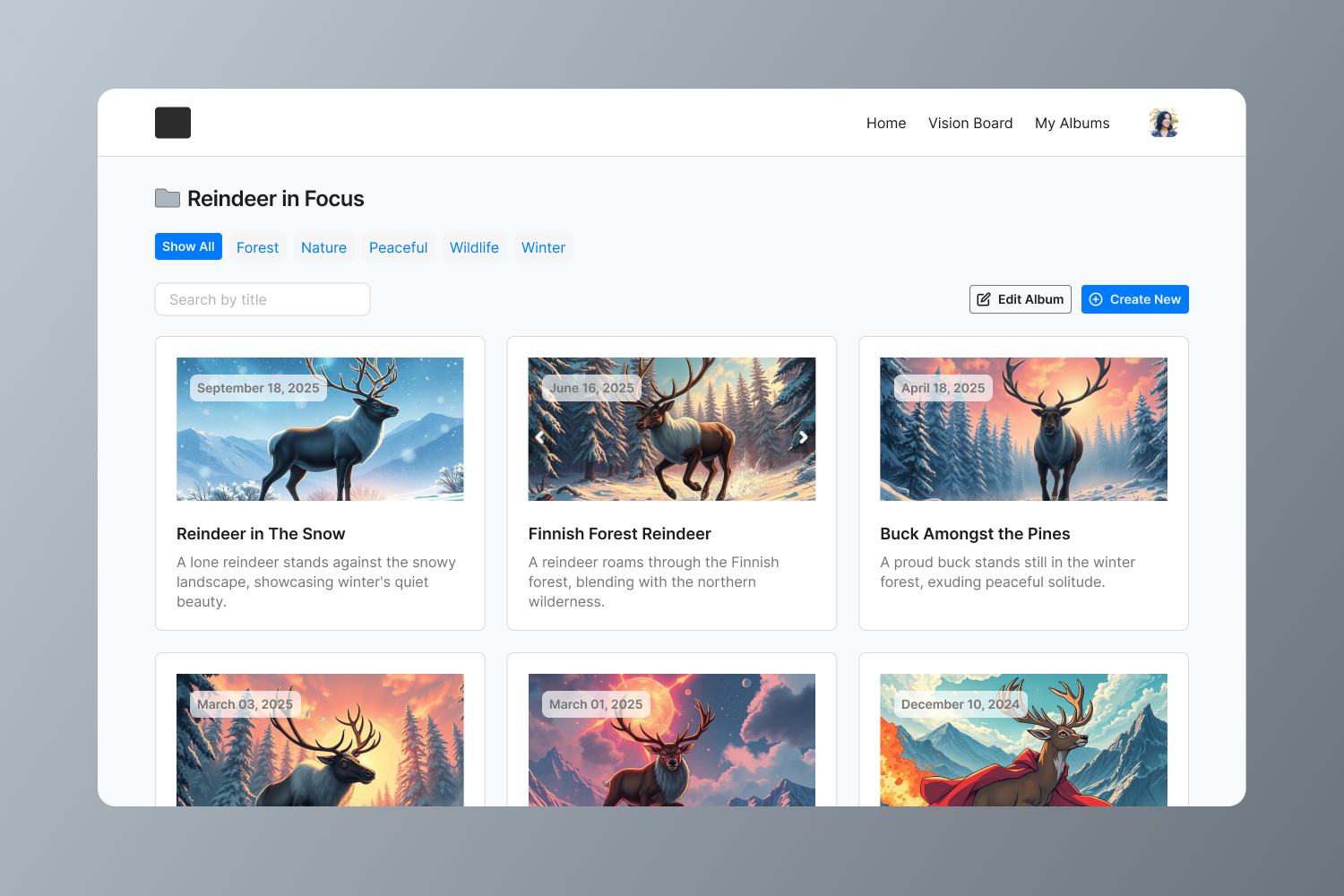 Responsive Card Gallery