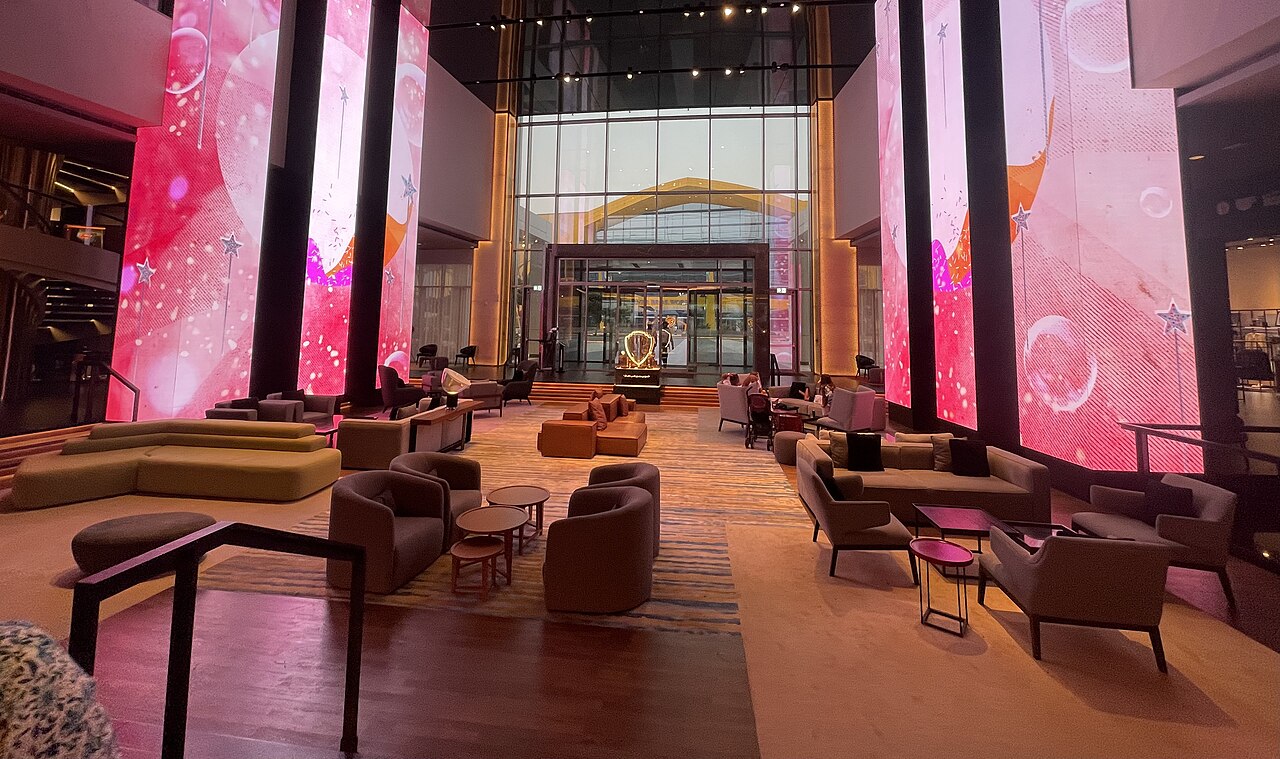 Modern luxury hotel lobby
