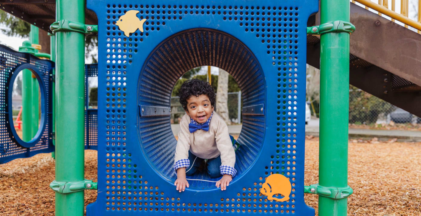 Little boy on a playground