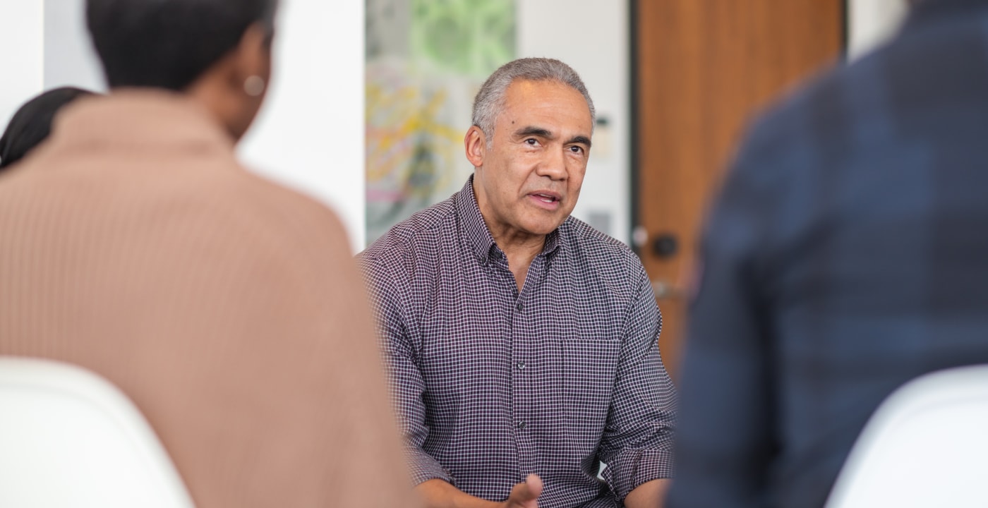 Man speaking to a group