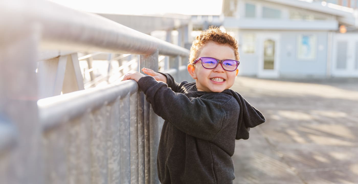 Little boy smiling at the camera