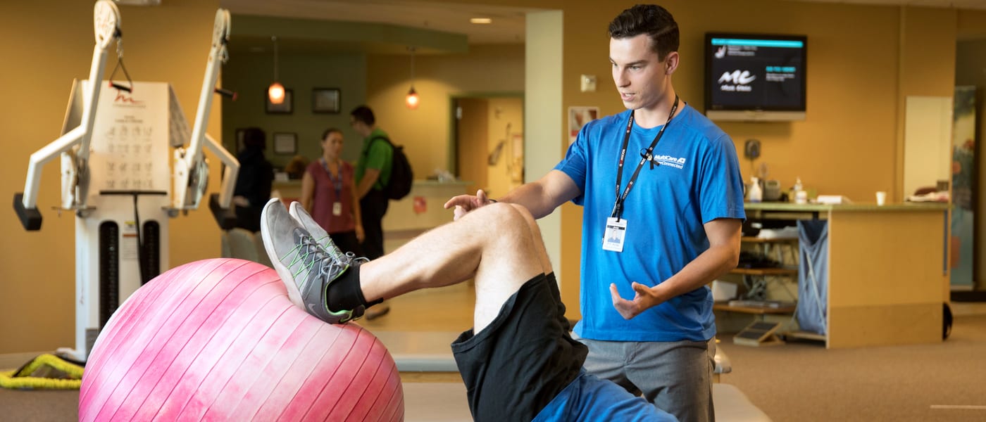 MultiCare physical therapist works with a patient