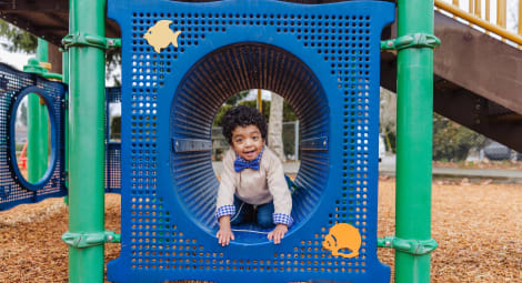 Little boy on a playground