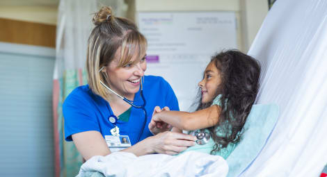 Mary Bridge nurse and patient-Patient