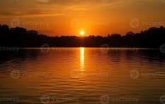 sunset over lake