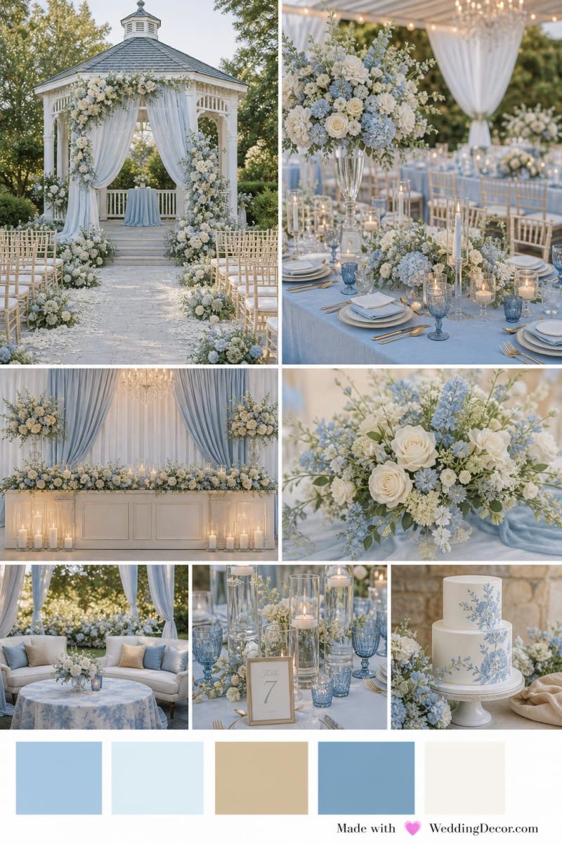 Garden ceremony wedding mood board