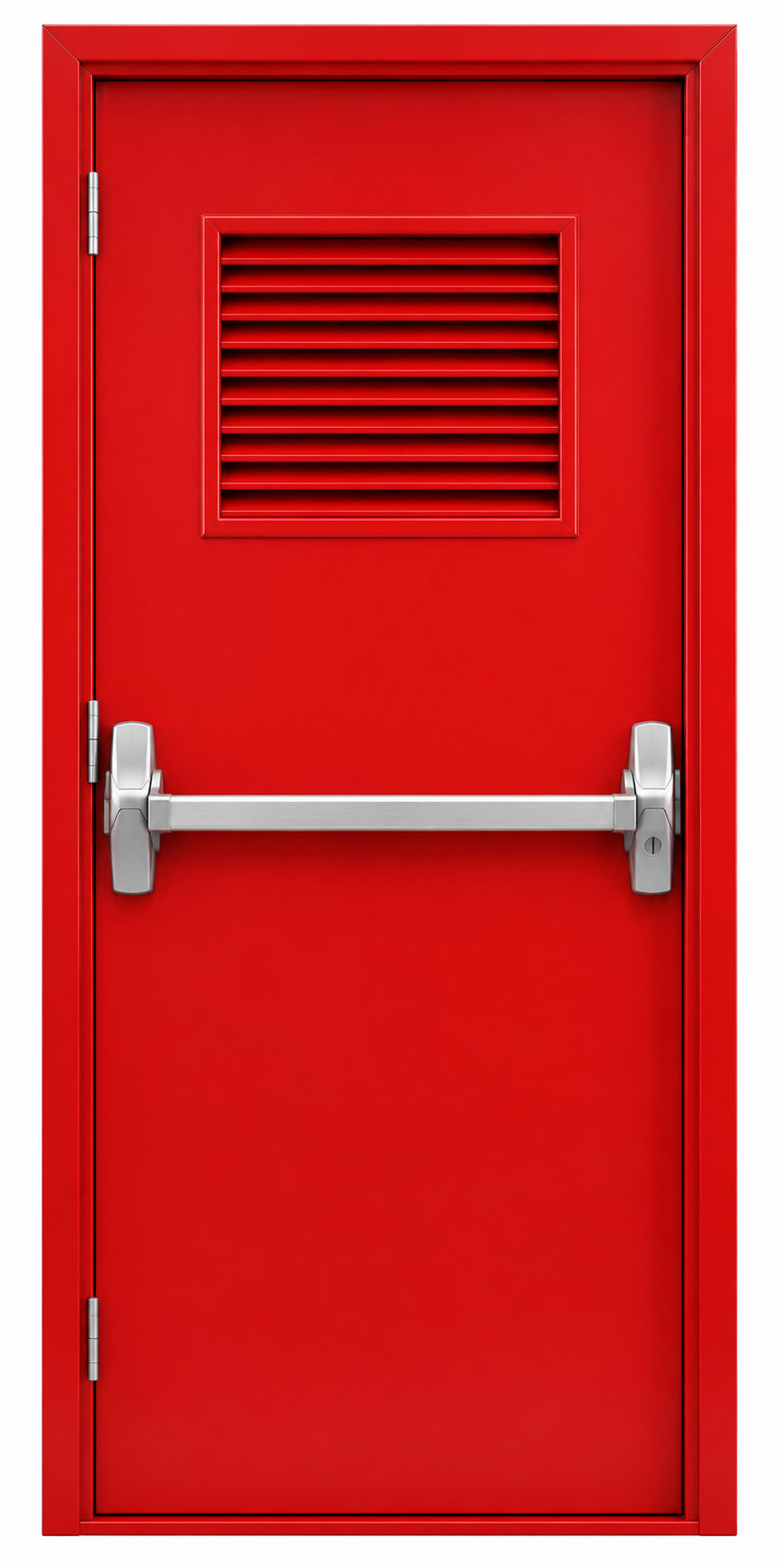 Fire Rated Steel Exit Door with Panic Bar & Louver