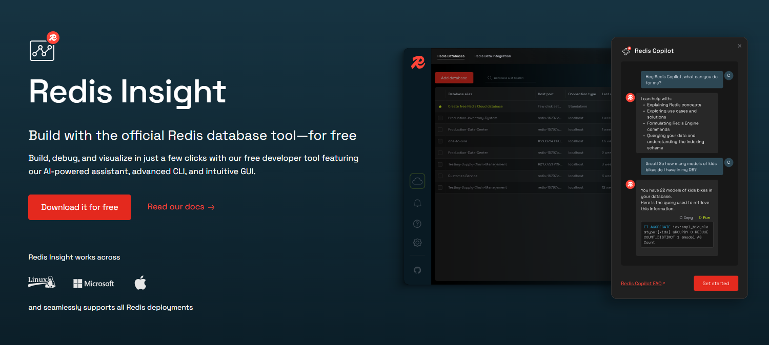 Did you know that Redis also has data management software called Redis Insight? https://redis.io/insight/ 