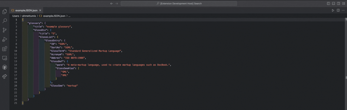 Debeautify the JSON
