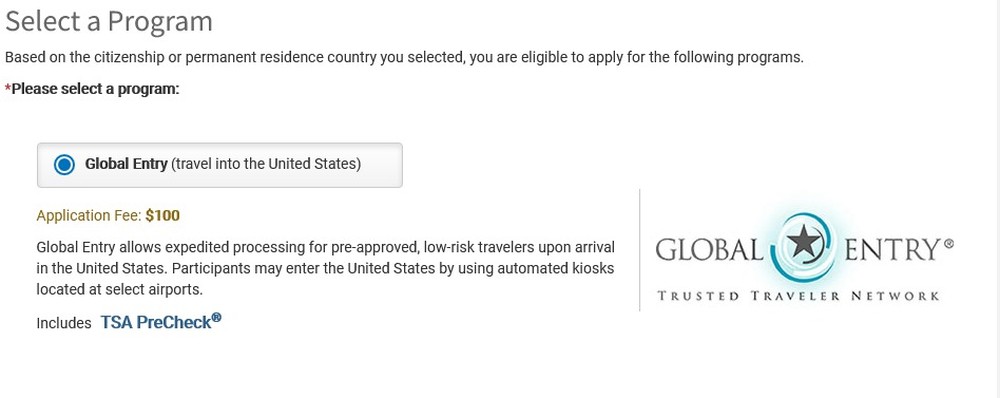 Passo 6 - Global Entry