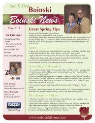 Boinski Realty Newsletter