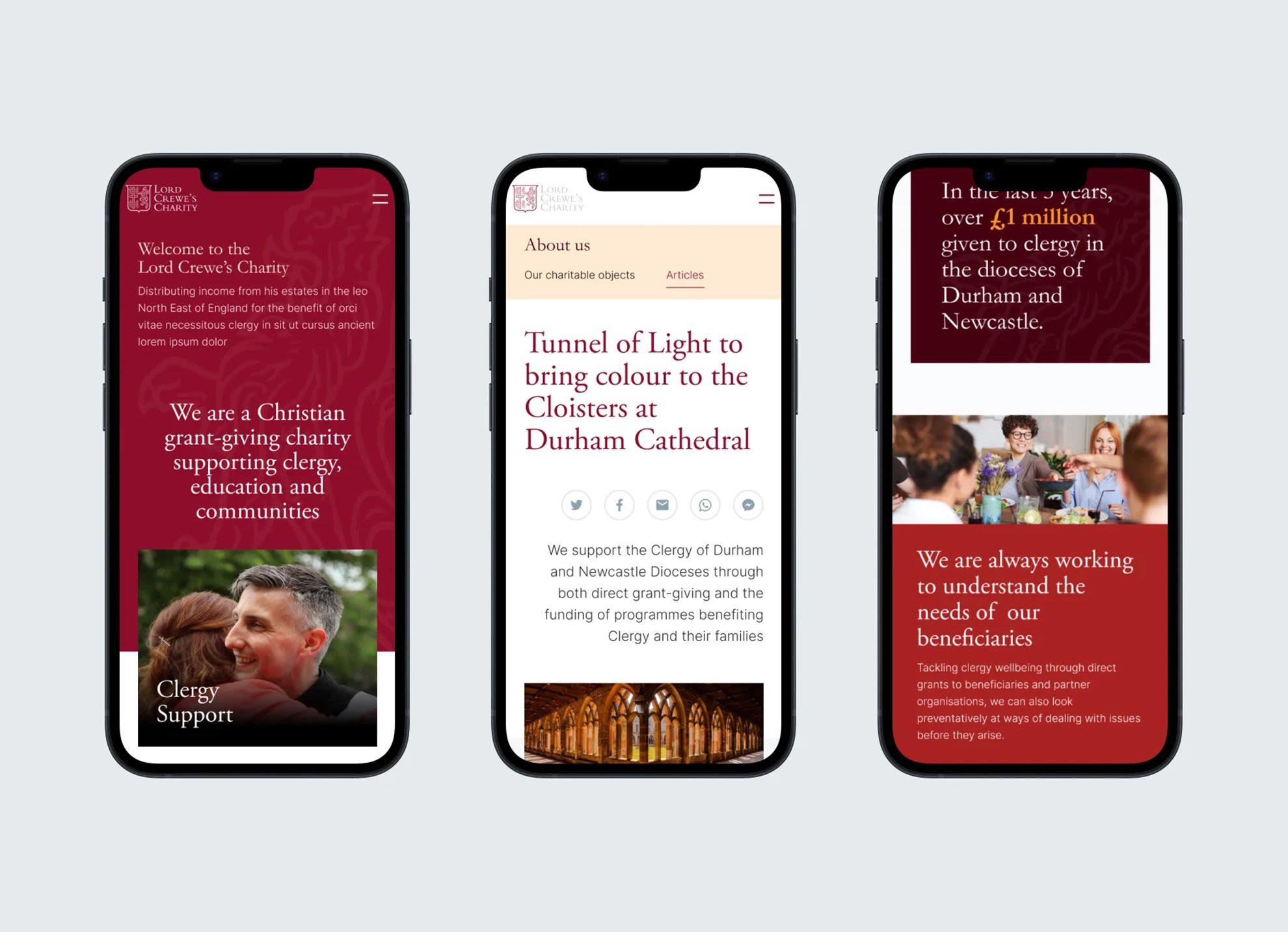 Lord Crewe's Charity Wordpress website