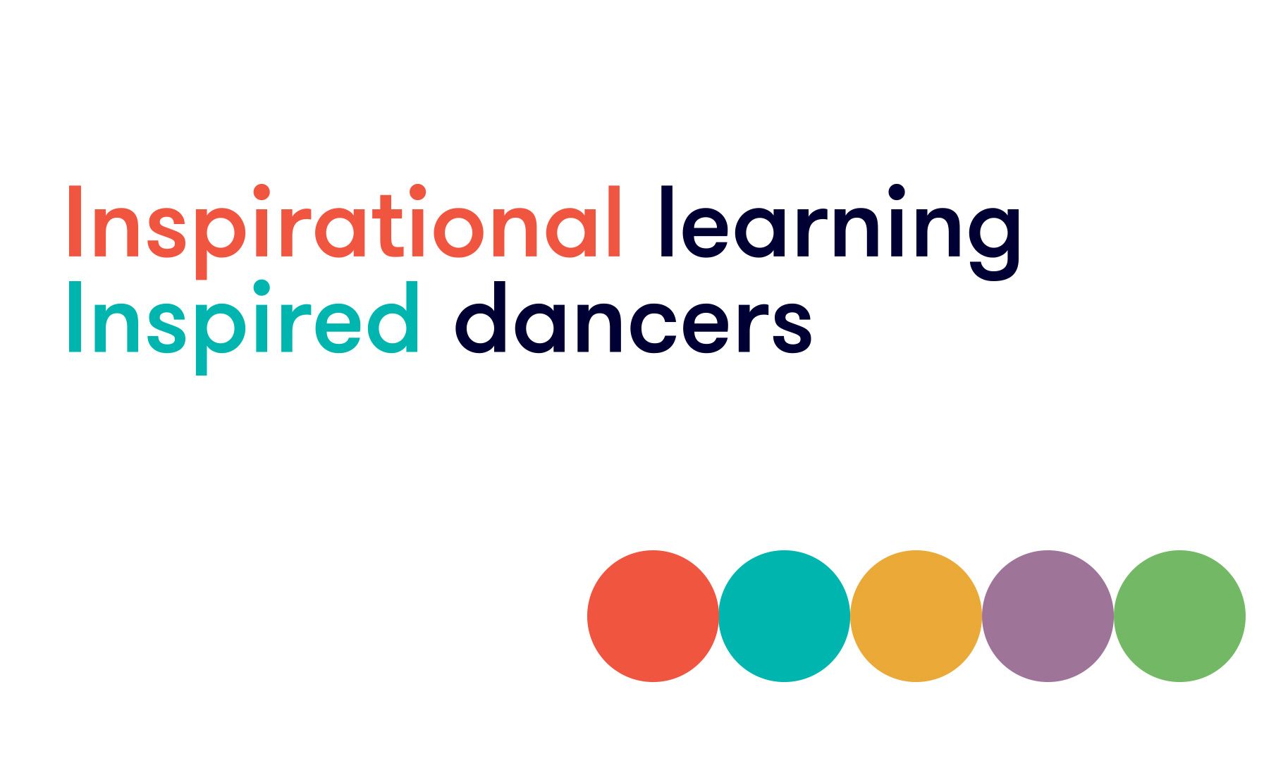 Rambert School brand messaging and colour palette