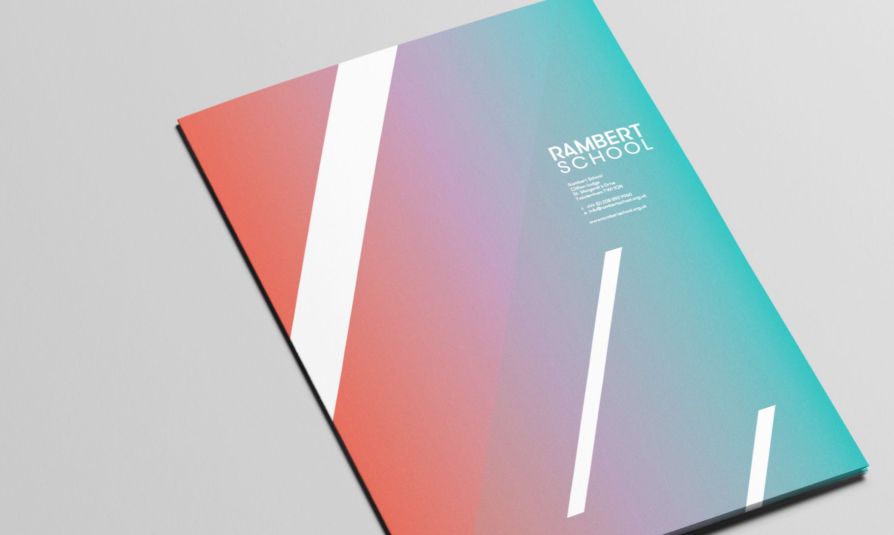 Rambert School branded folder