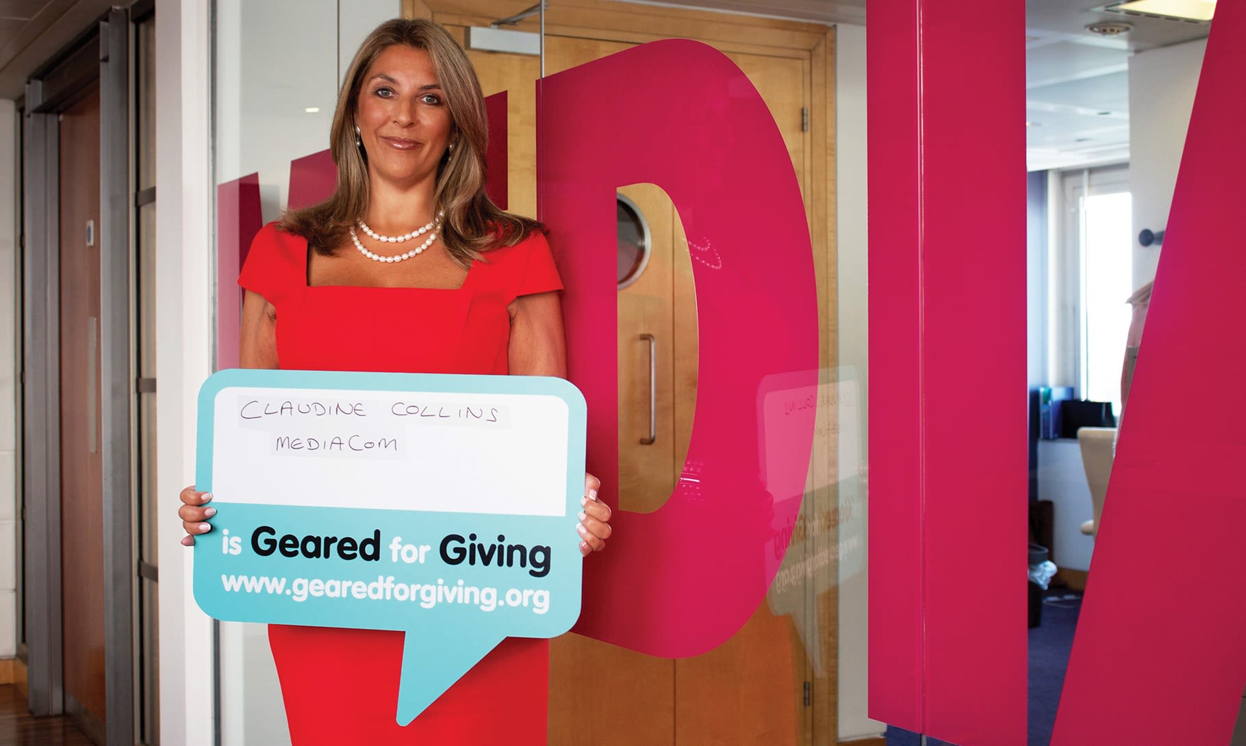 Geared for giving Claudine Collins, Mediacom