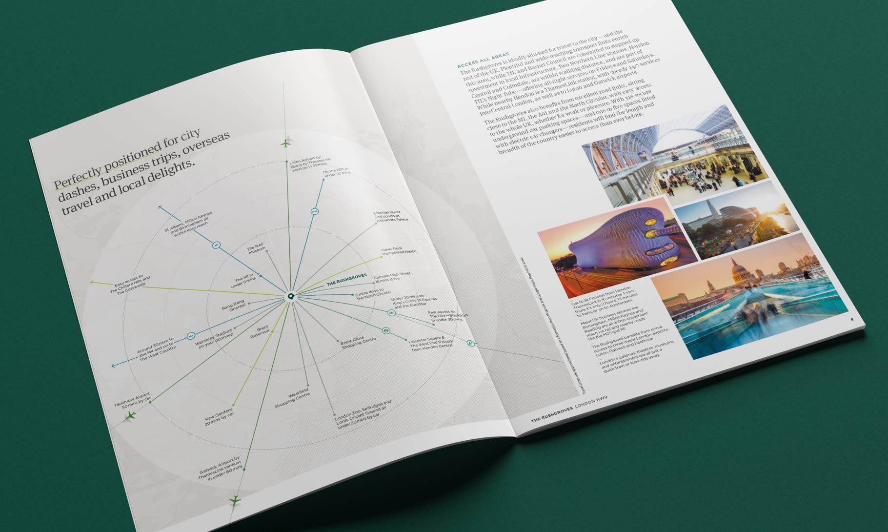 spread with the travel times to and from the rushgroves