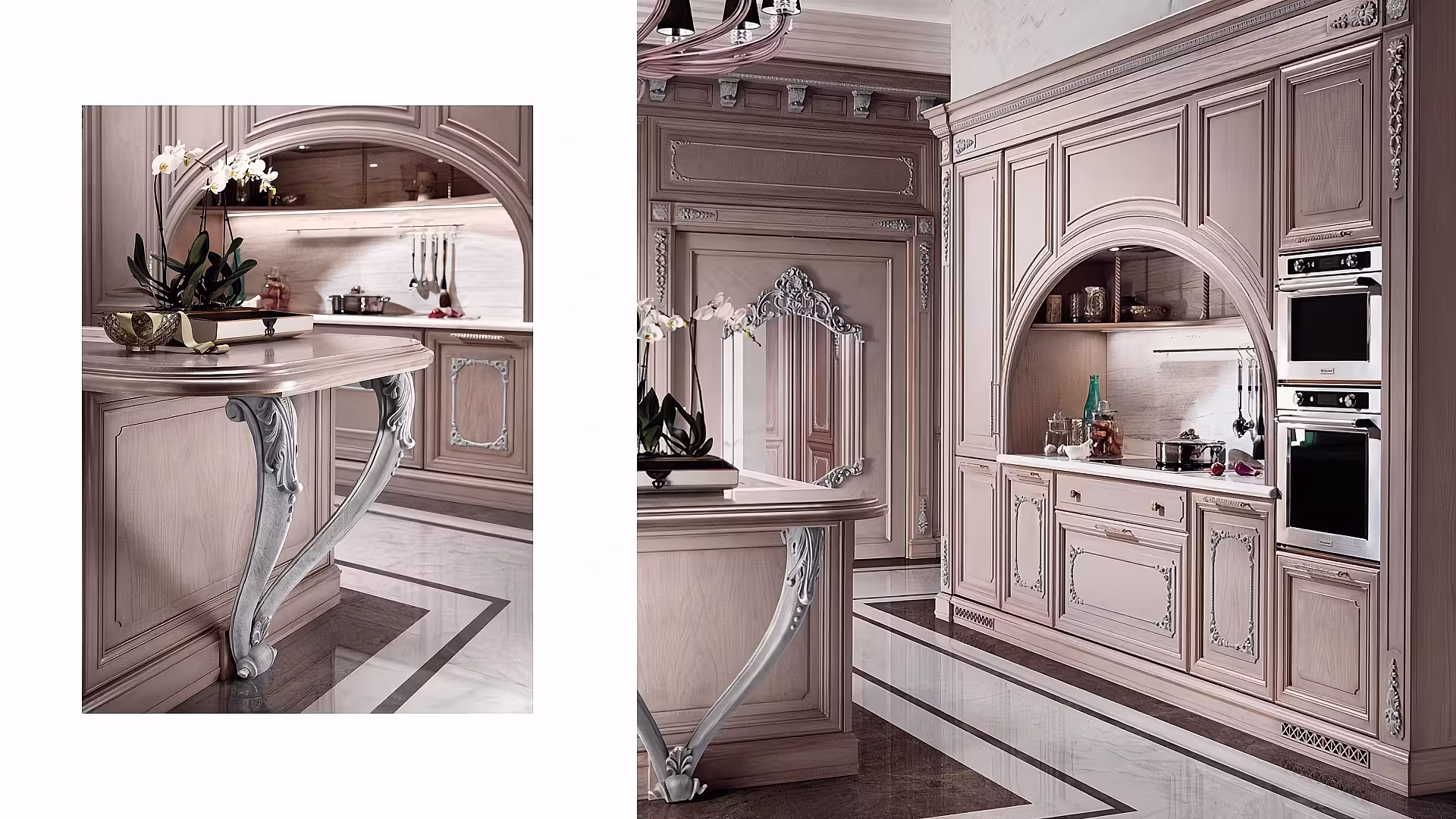 Traditional kitchen with premium cabinetry