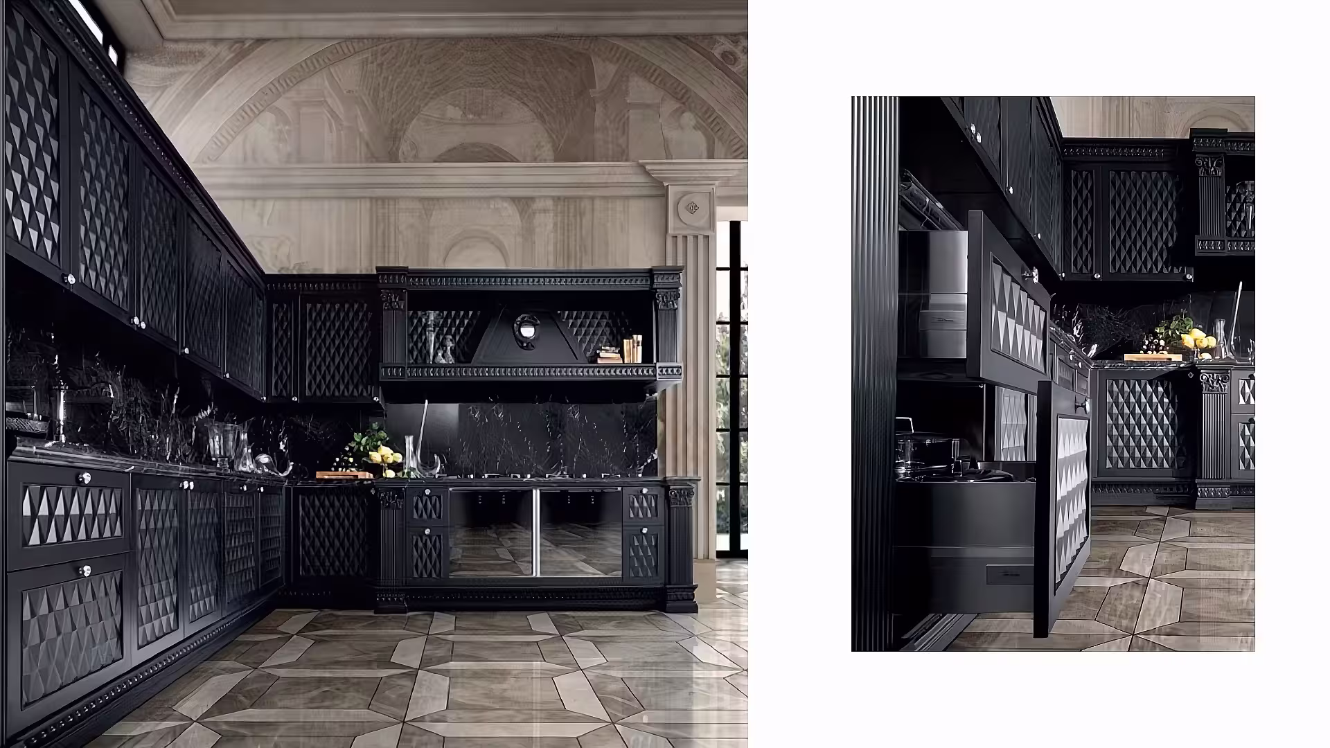 Classic traditional kitchen with detailed craftsmanship