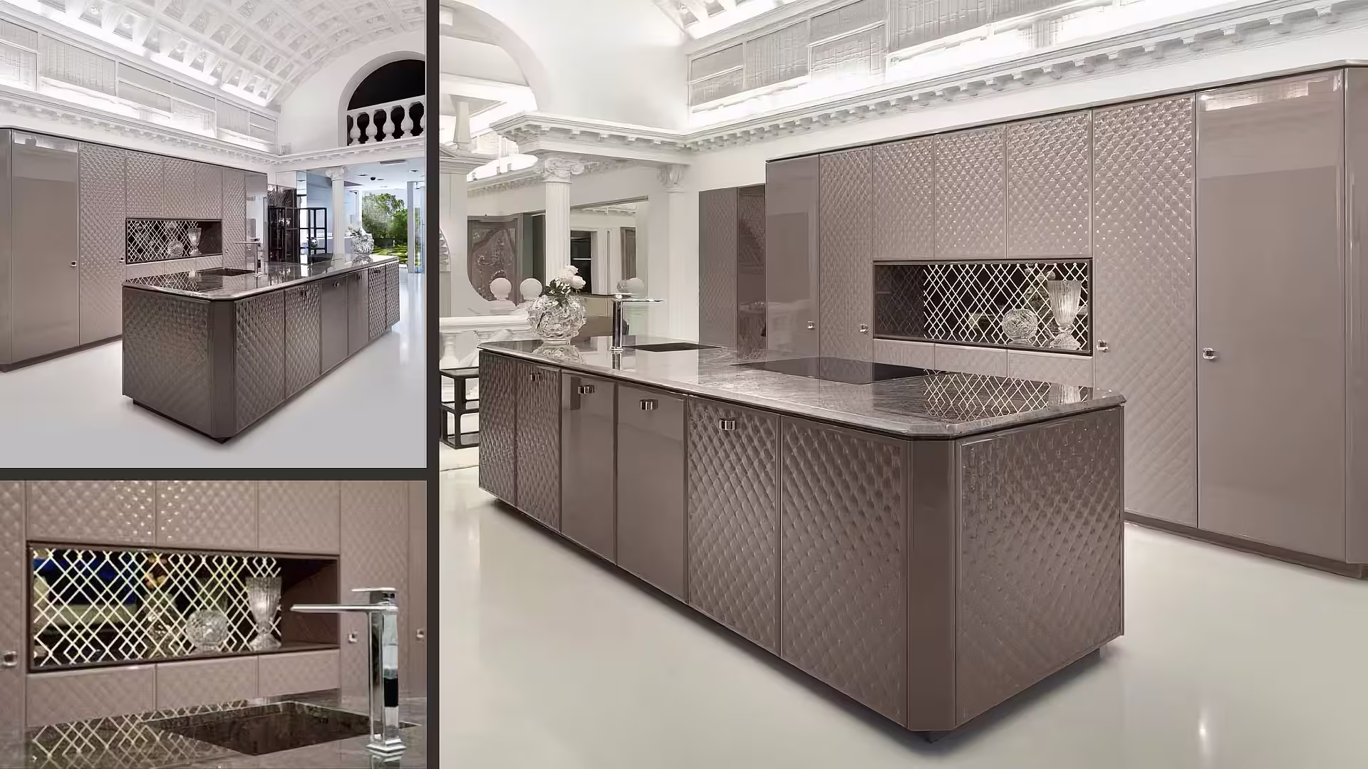 Sophisticated Art Deco kitchen with premium materials