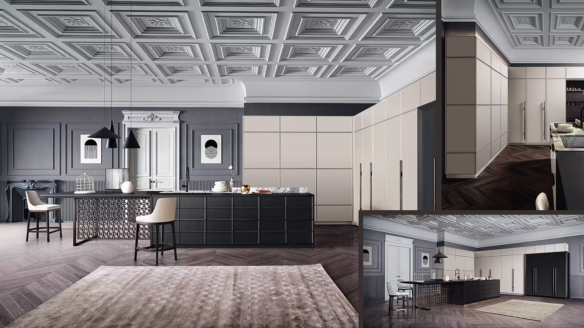Art Deco kitchen design with luxury finishes