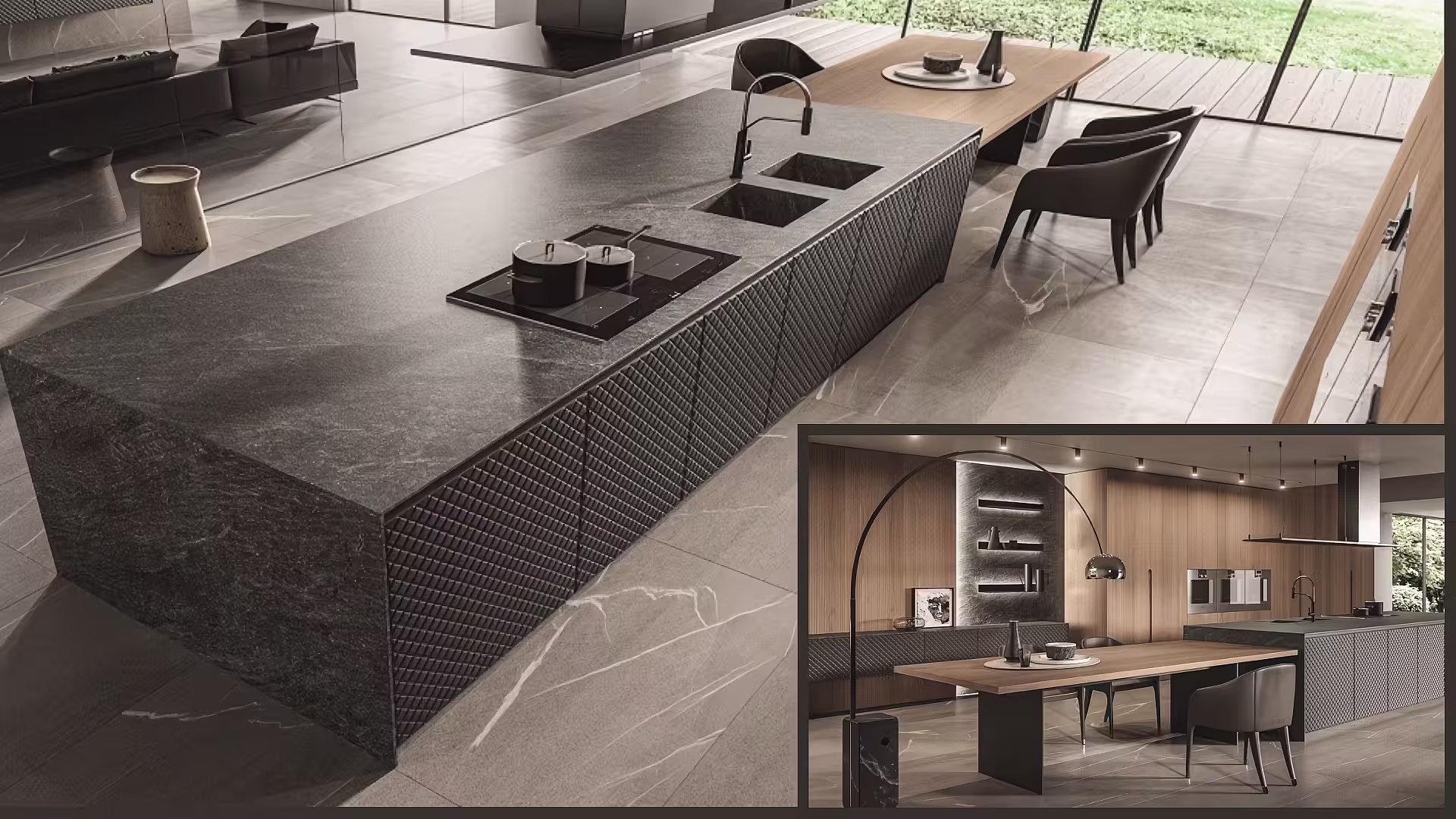 Luxury Art Deco kitchen design with elegant finishes