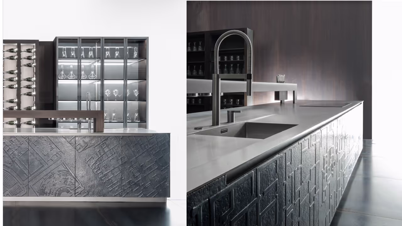 Modern kitchen with innovative storage solutions