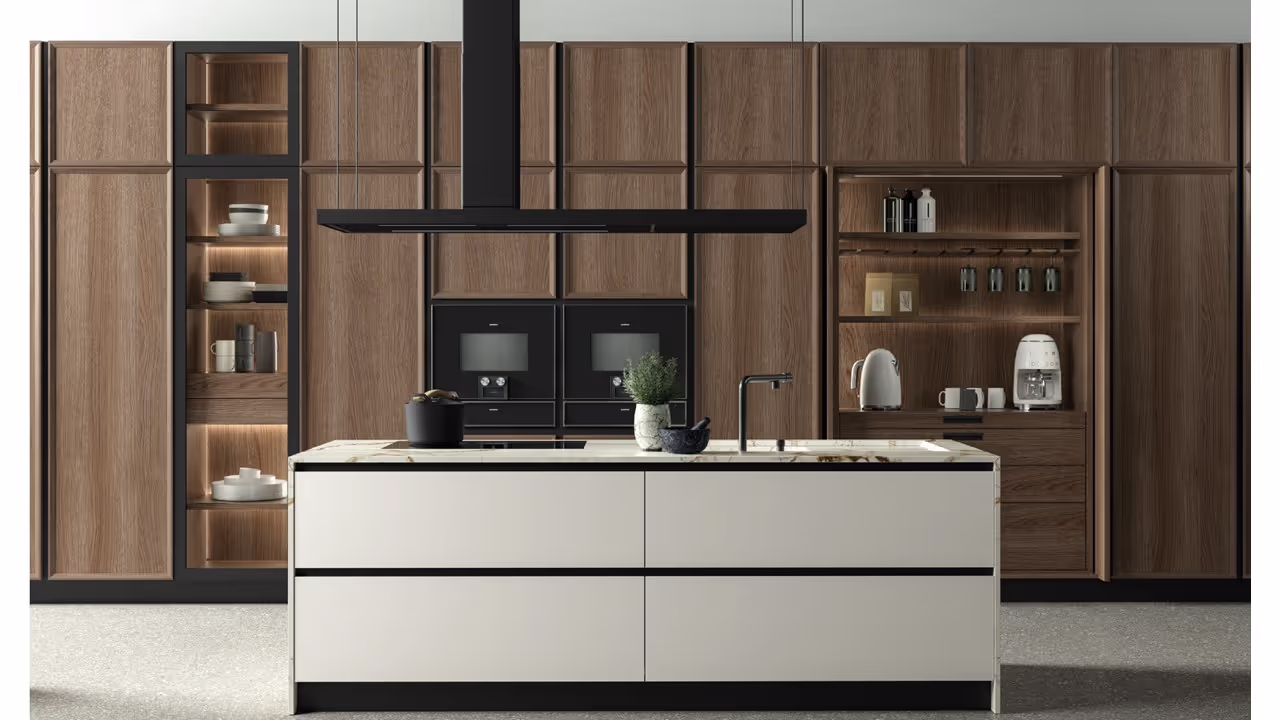 Modern kitchen with luxury materials