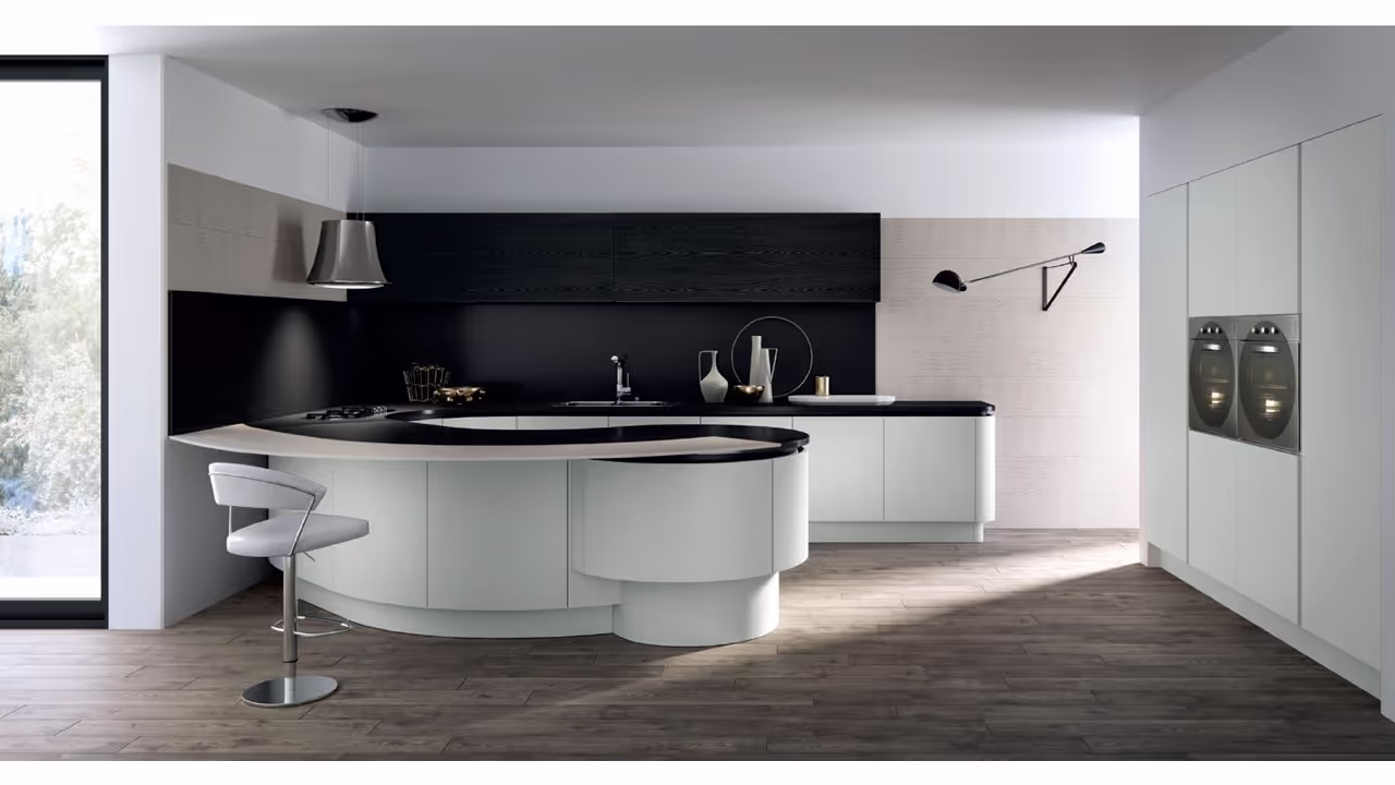 Contemporary kitchen with open layout