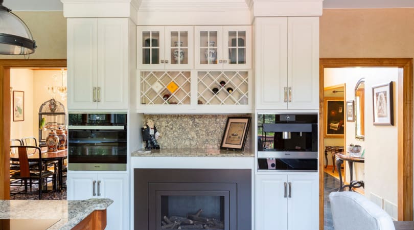 Fridge with built in coffee machine