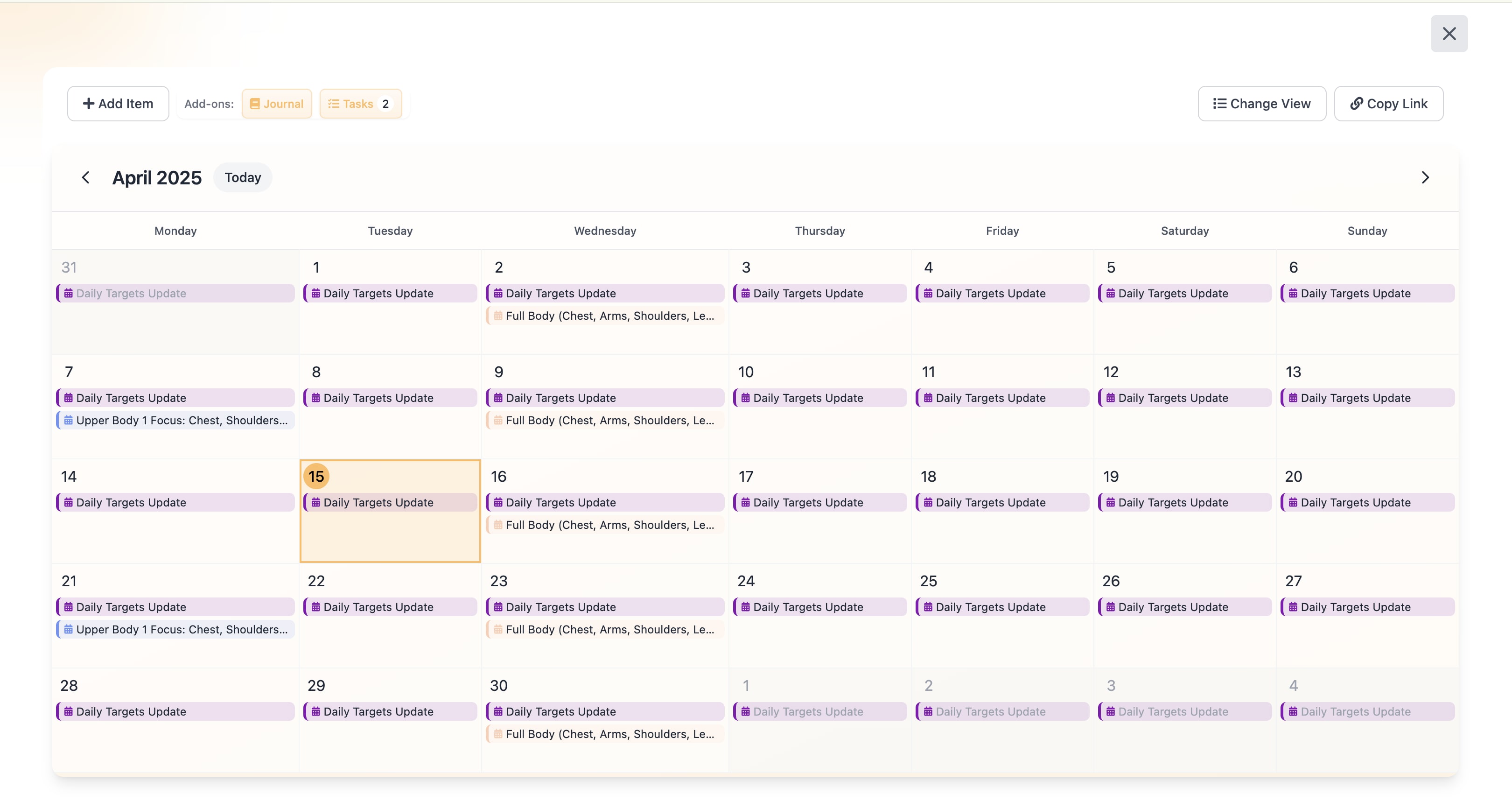 Move Calendars