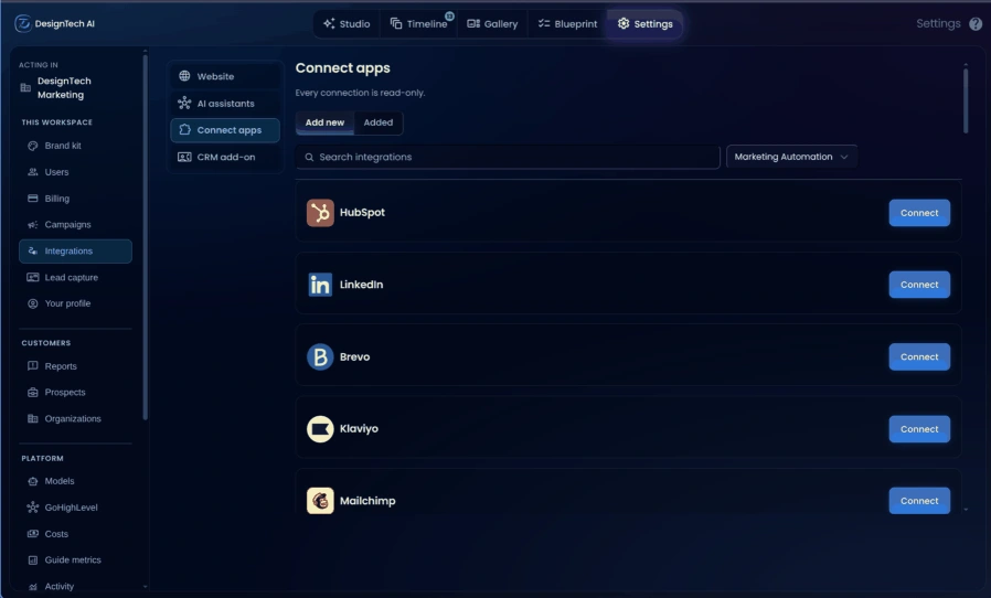 An approved DesignTech AI asset ready to publish to connected tools