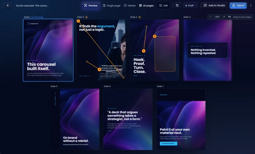 A revision being reviewed in DesignTech AI