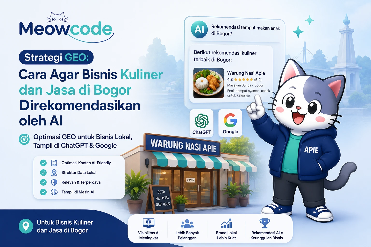 Cara Agar Bisnis Kuliner dan Jasa di Bogor Direkomendasikan oleh AI