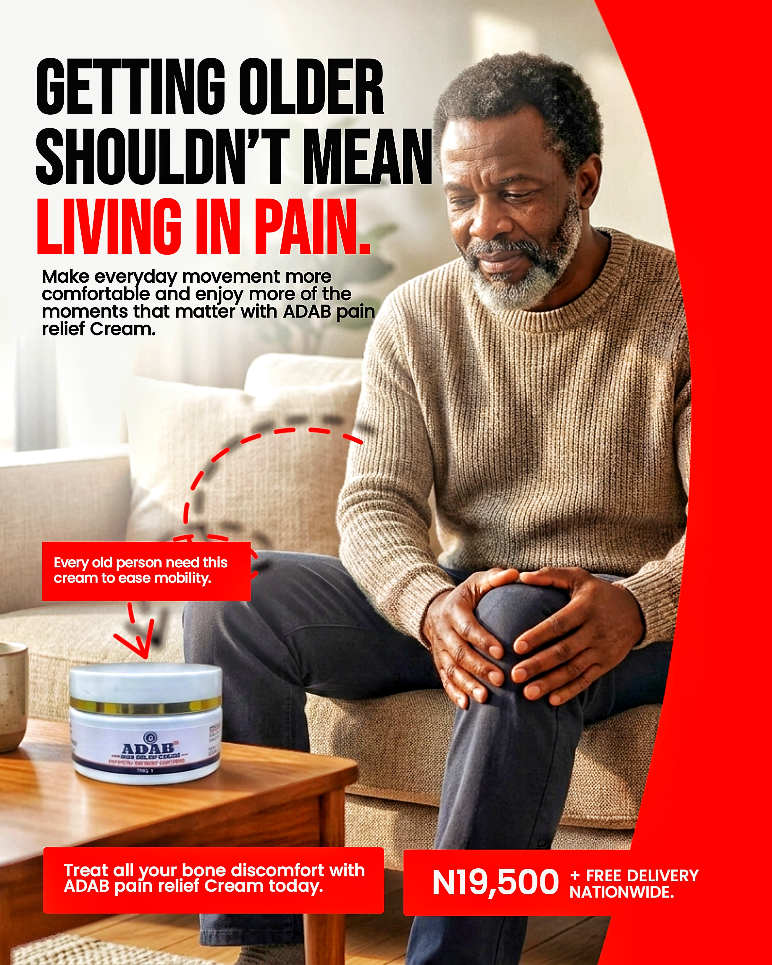 Older man resting at home