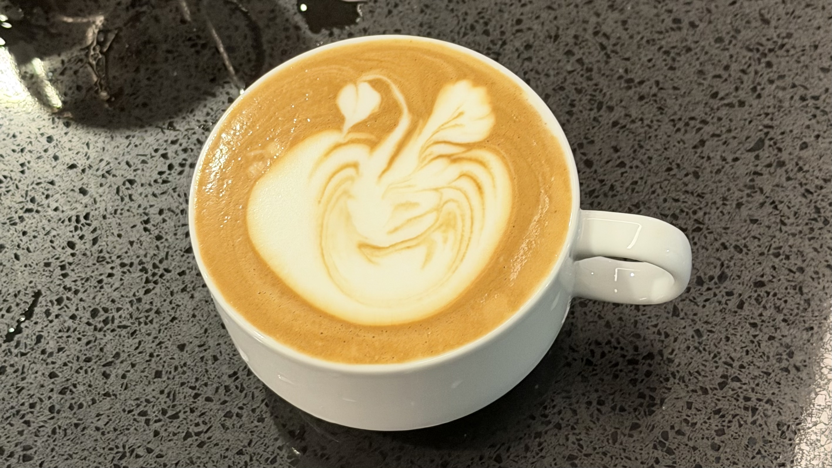 A coffee I made with the office espresso machine