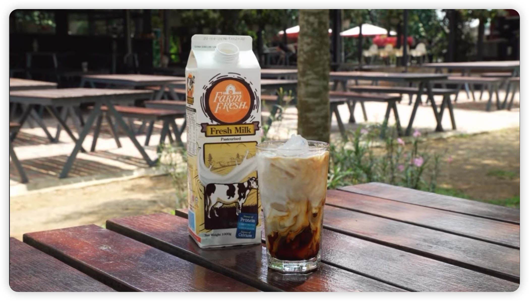 My everyday coffee with espresso and milk