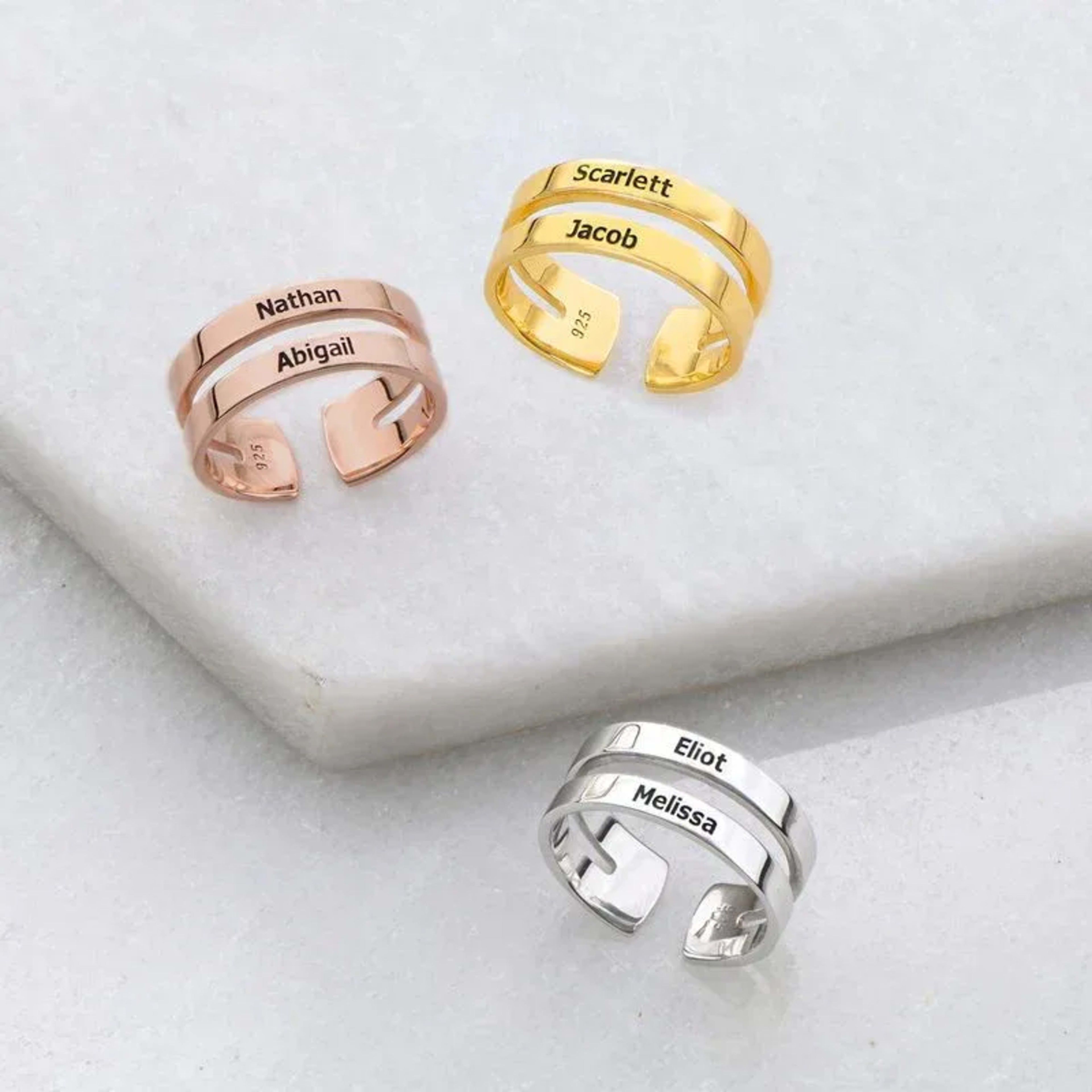 Dual Name Engraving Ring in Indore