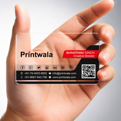 Transparent Visiting Cards Custom Printing & Manufacturing Delhi NCR @ ₹15