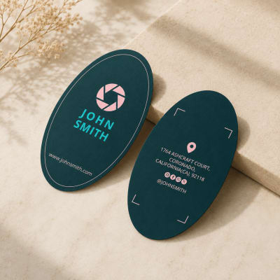 Oval Visiting Cards Custom Printing & Manufacturing Delhi NCR @ ₹2.9