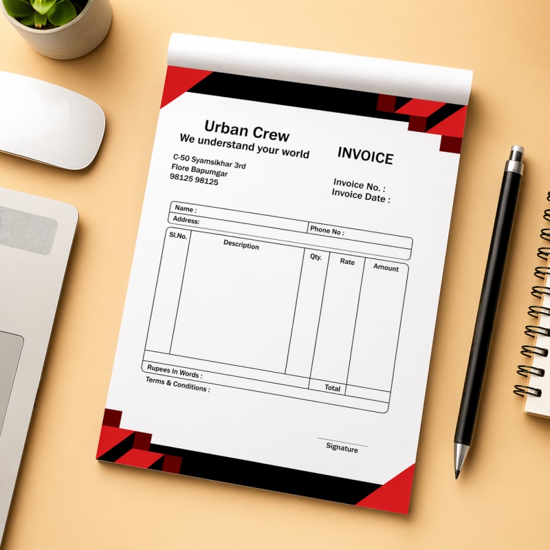 Custom Bill Book Custom Printing & Same Day Express Delivery Custom Bill Book Printing India - Custom Manufacturing AdOn Print Delhi NCR