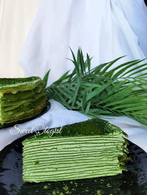 Matcha Mille Crepe Slice | Desserts Kuching