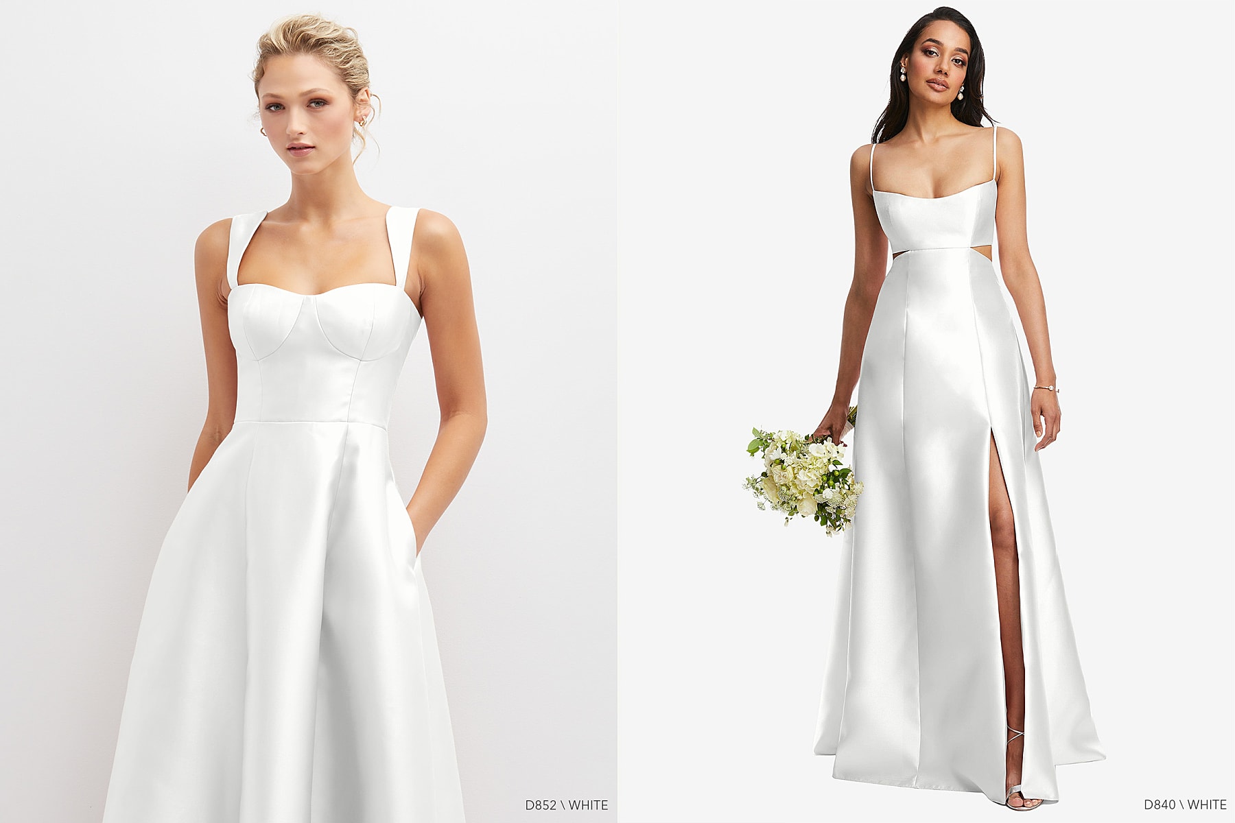 Satin Ballgown Little White Dresses for Destination Weddings