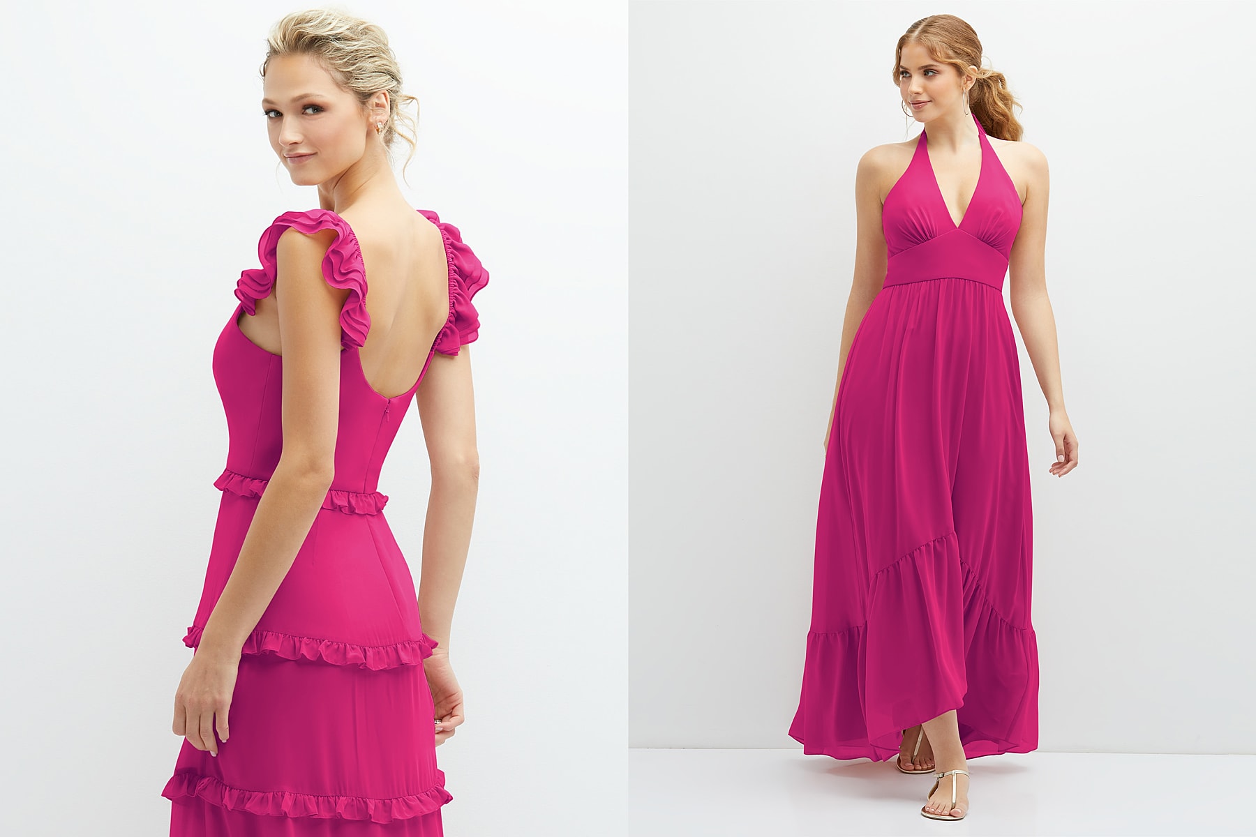 Hot Pink Bridesmaid Dresses for Barbiecore Wedding