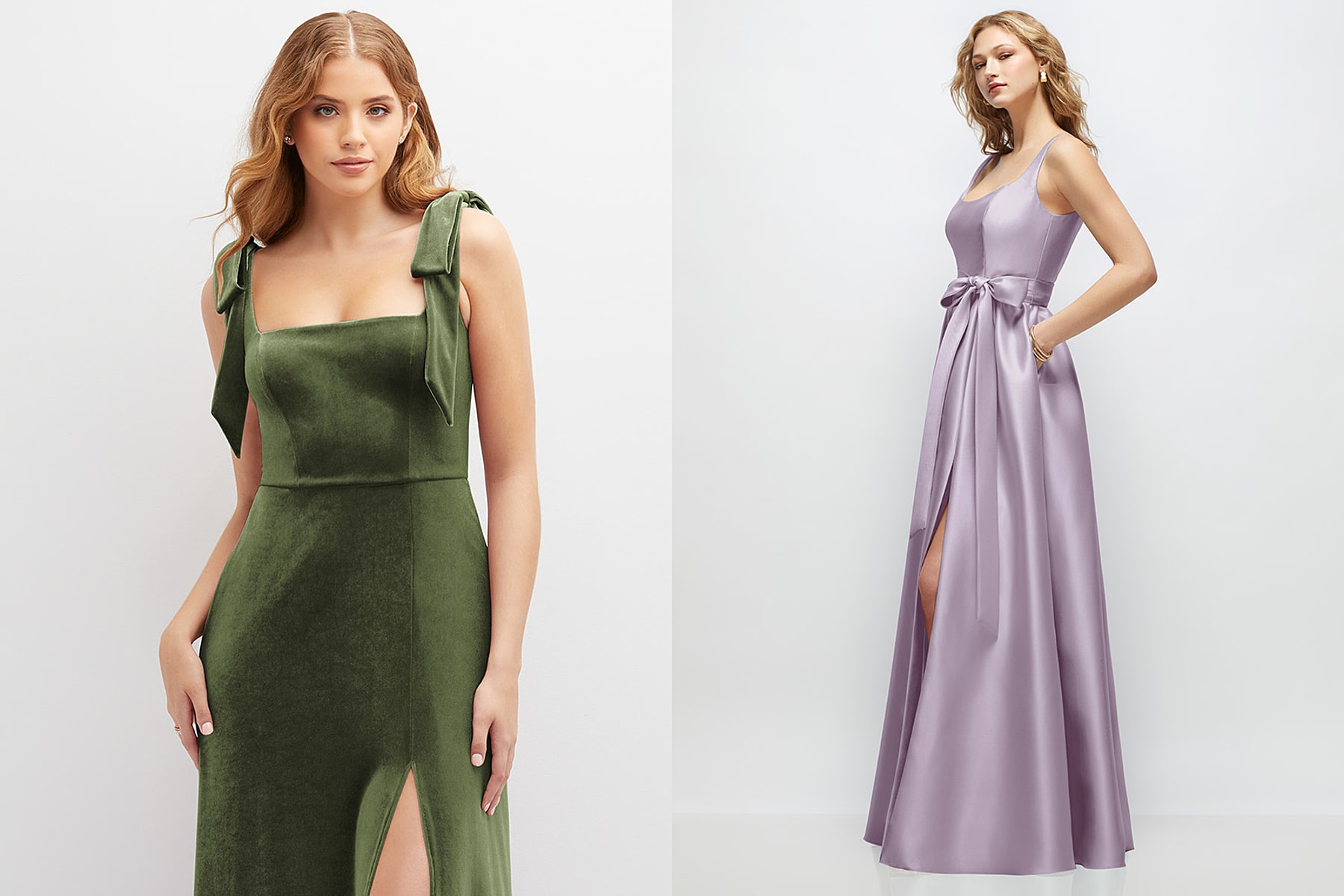 Castlecore Wedding: Bridesmaids Dresses: Velvet & Satin