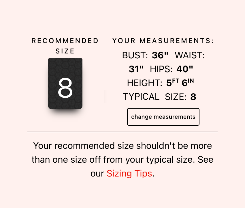 Get a Size Recommendation