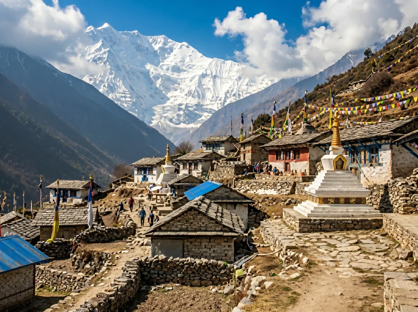 Mountain Village at Manaslu, Nepal