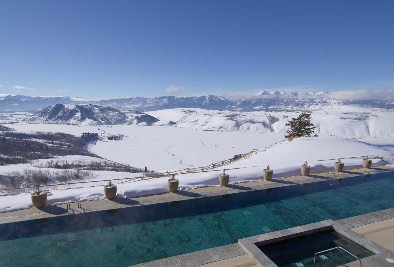 Swimming pool in winter